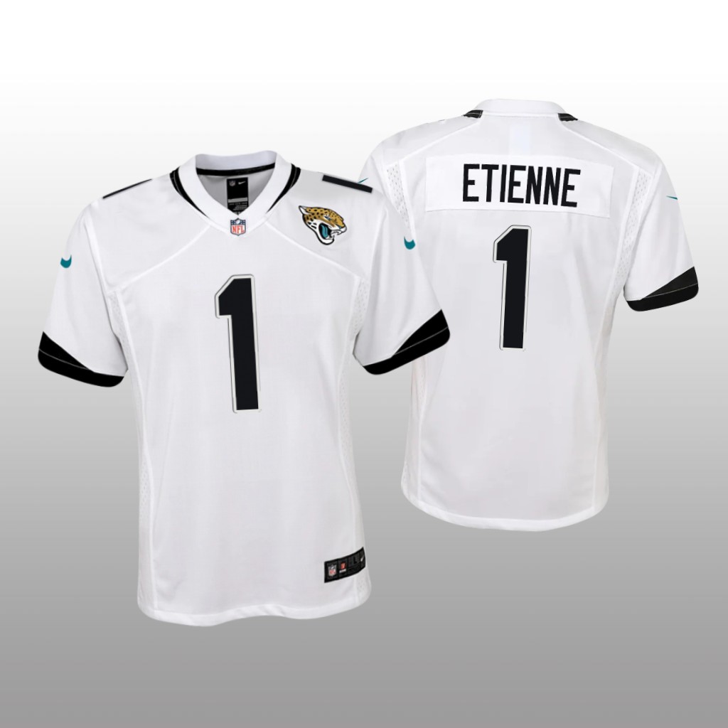 Jacksonville Jaguars Travis Etienne White Jersey Game - Youth
