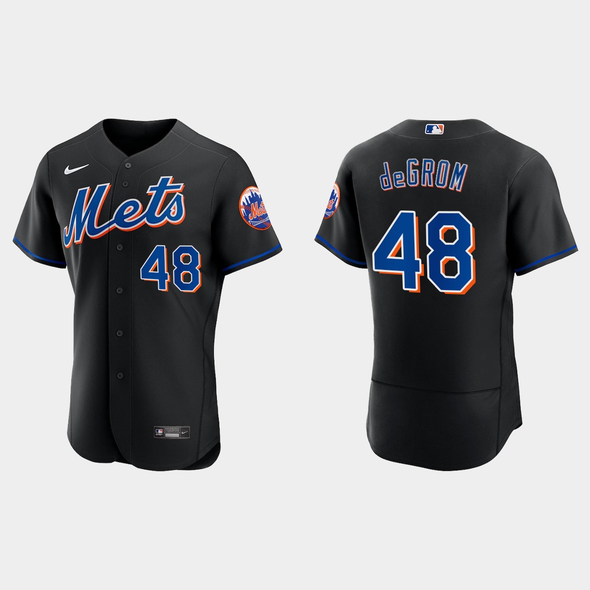 Jacob deGrom New York Mets Alternate Jersey - Black