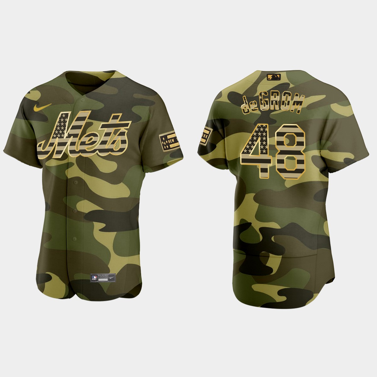 Jacob deGrom New York Mets Armed Forces Day Jersey - Camo