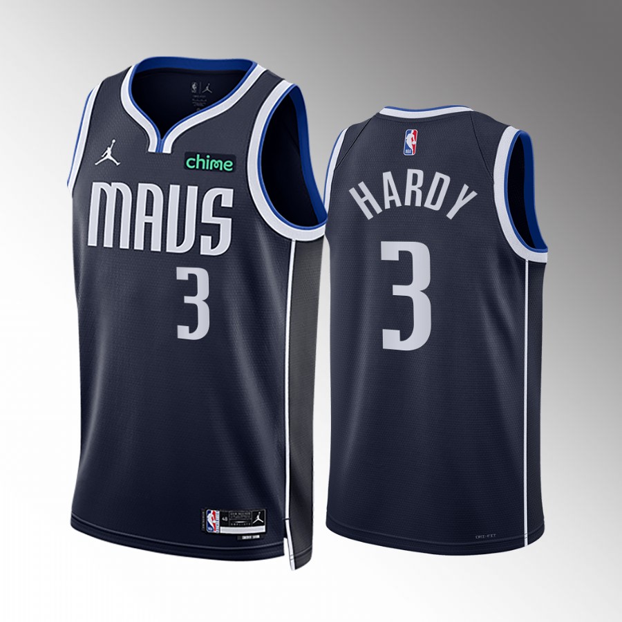 Jaden Hardy Dallas Mavericks Navy #3 Statement Edition Jersey