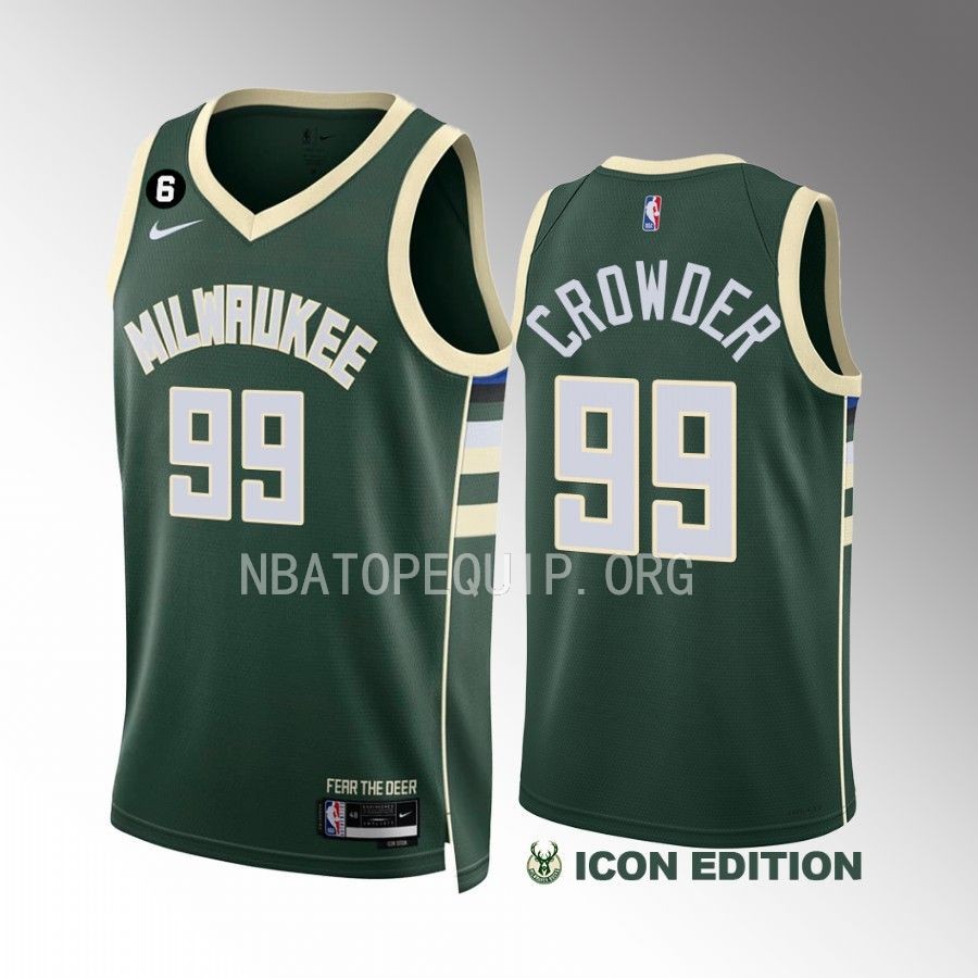 Jae Crowder Milwaukee Bucks Green #99 Icon Edition Jersey Swingman