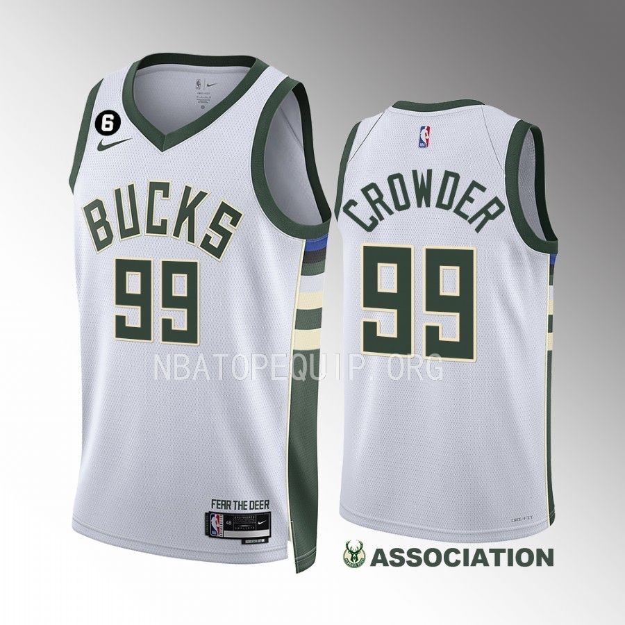 Jae Crowder Milwaukee Bucks White #99 Association Edition Jersey Swingman