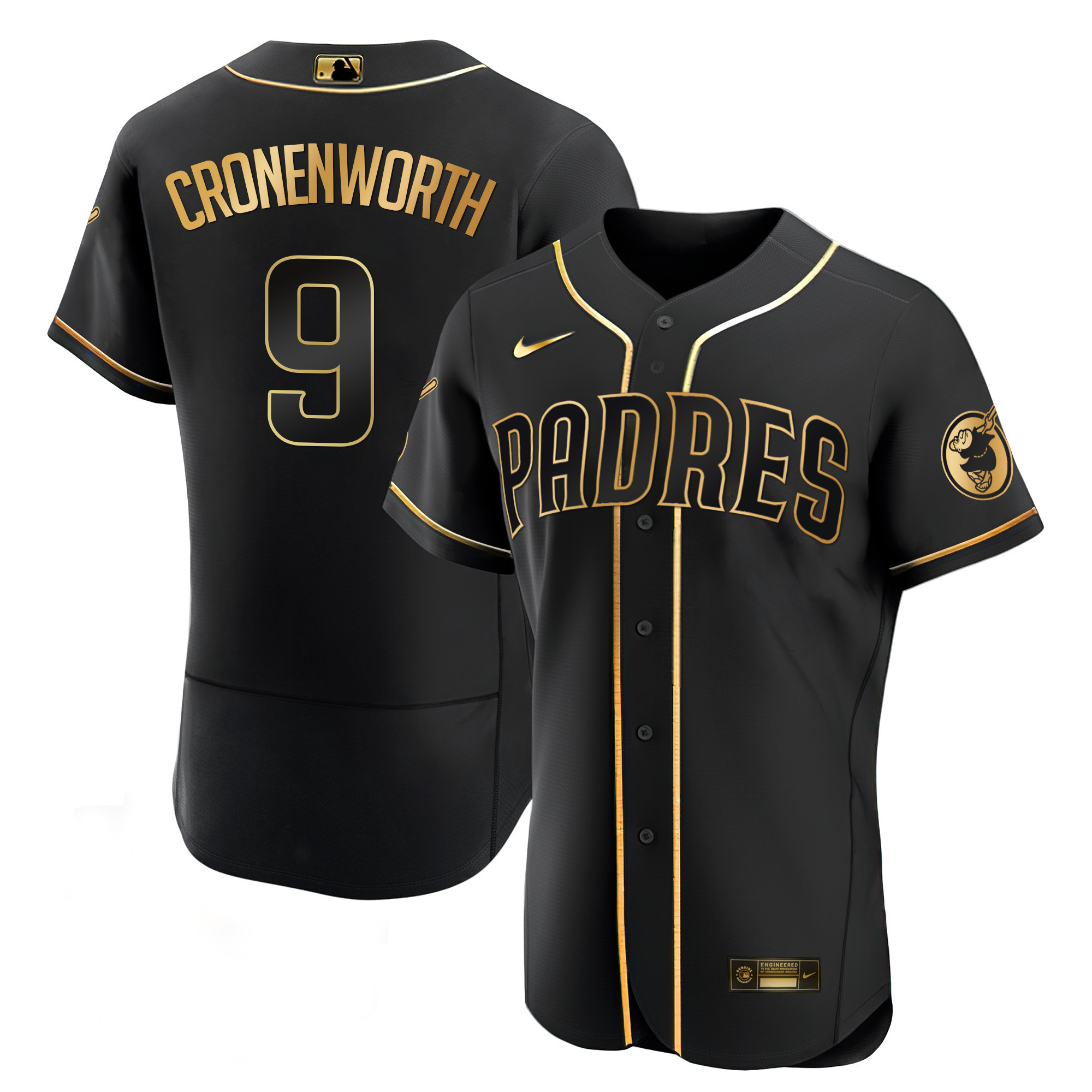 Jake Cronenworth Men's San Diego Padres Black Limited & Gold Flex Black Gold Jersey