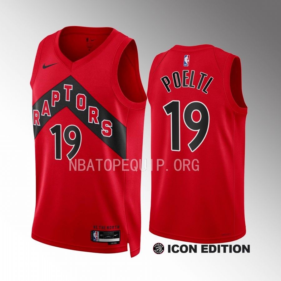 Jakob Poeltl Toronto Raptors #19 Red Jersey Icon Edition Swingman