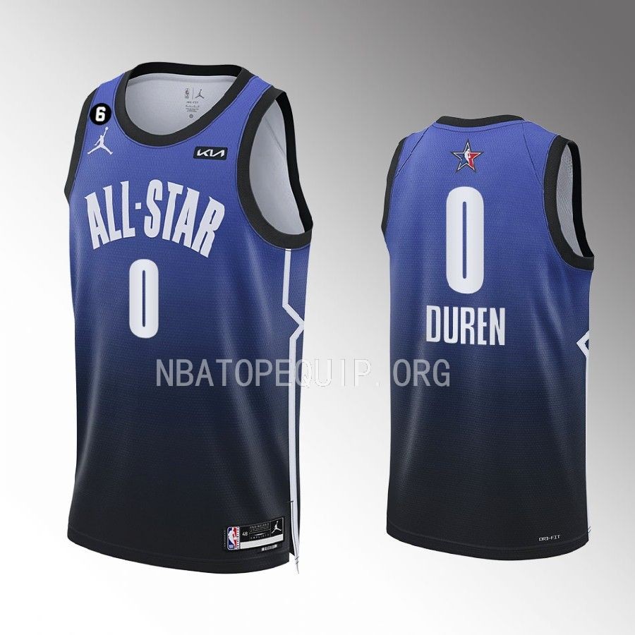 Jalen Duren All-Star Draft Blue Jersey Detroit Pistons #0
