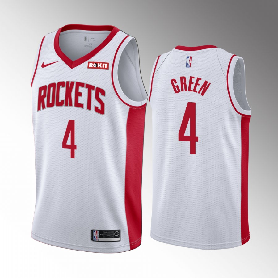Jalen Green #4 Houston Rockets Association Edition White Jersey