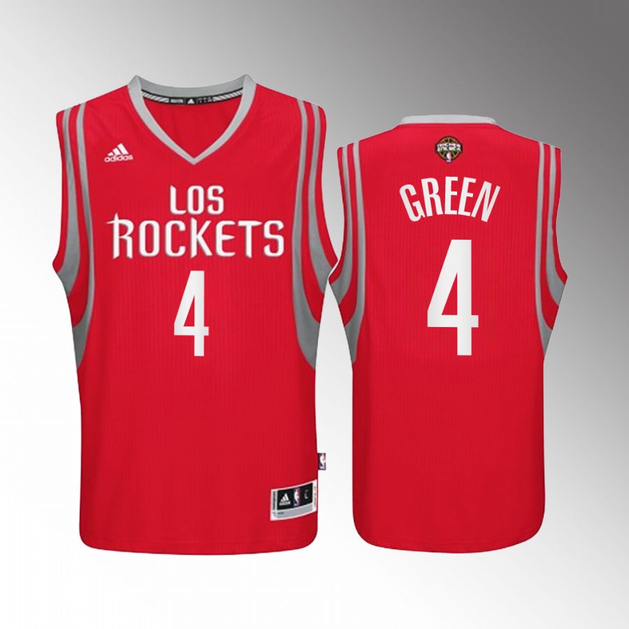 Jalen Green #4 Houston Rockets Noche Latina Red Throwback Jersey