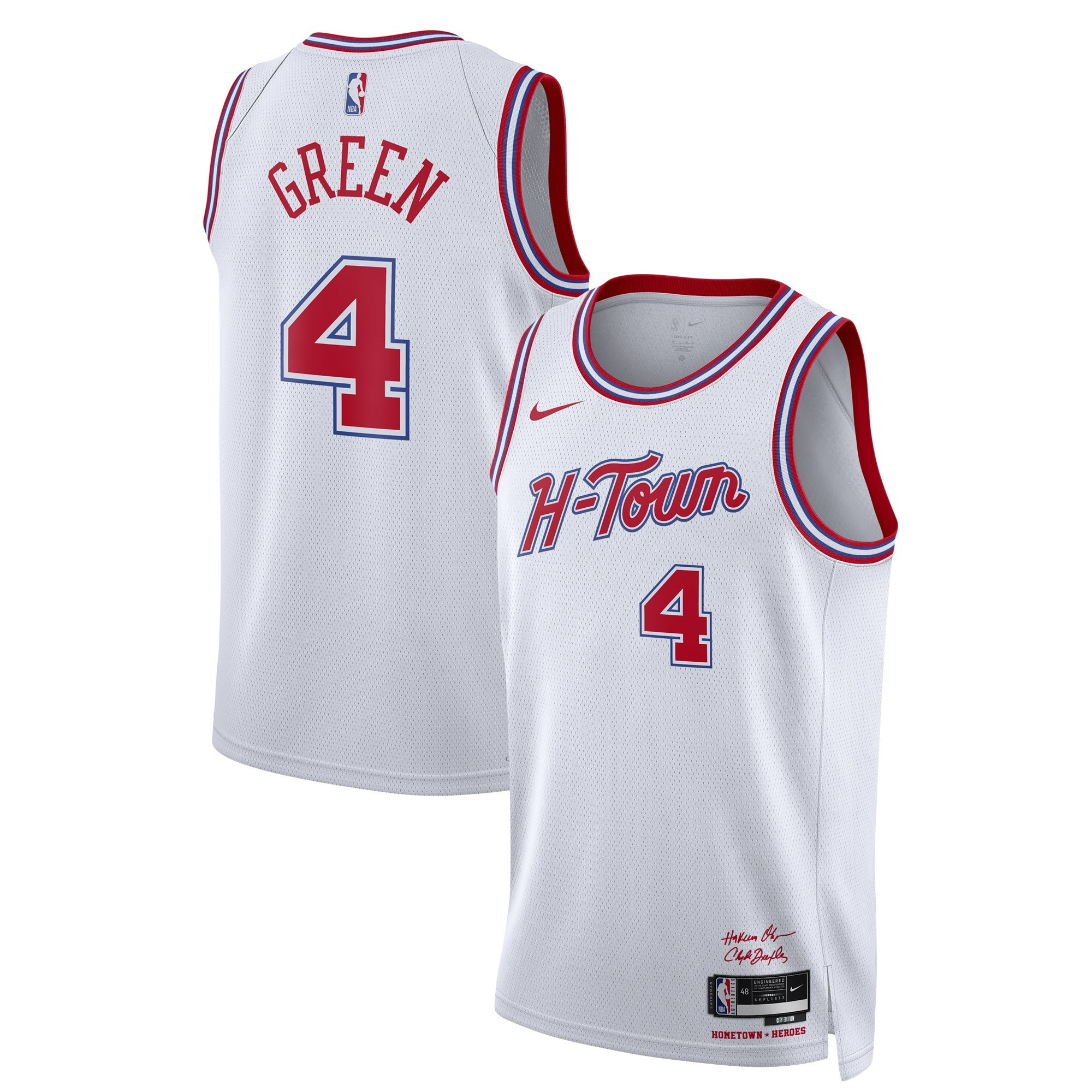 Jalen Green Houston Rockets Swingman City Edition White Jersey - All Stitched