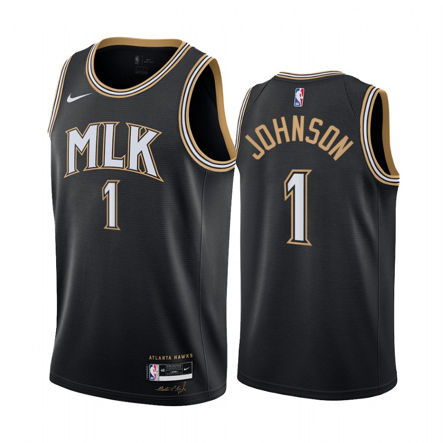 Jalen Johnson Draft Atlanta Hawks City Edition Jersey Black
