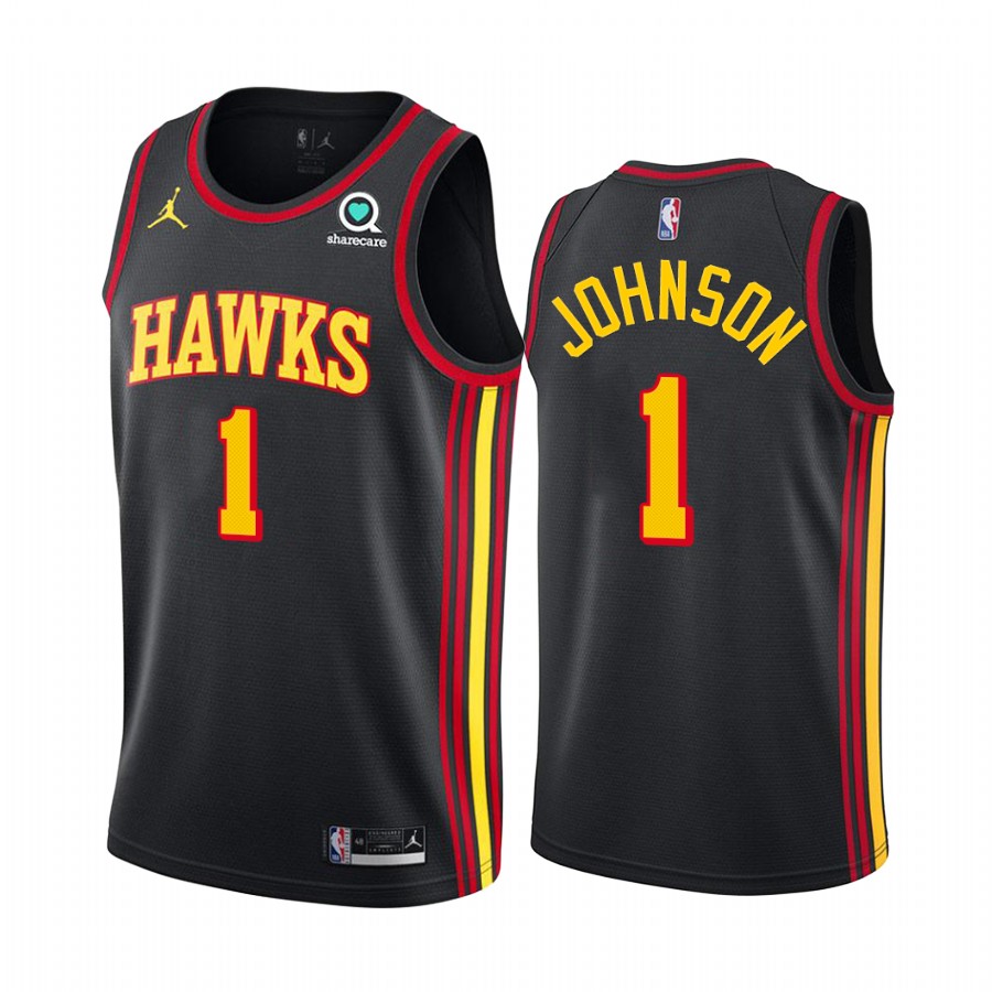 Jalen Johnson Draft Atlanta Hawks Statement Edition Jersey Black