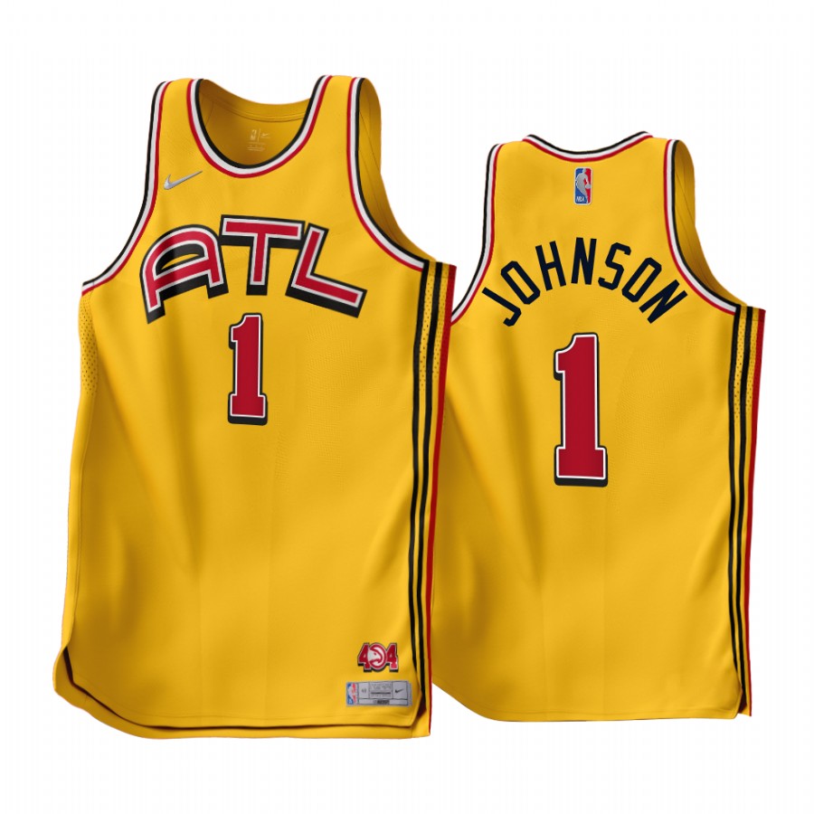 Jalen Johnson Atlanta Hawks Gold #1 Earned Edition Jersey