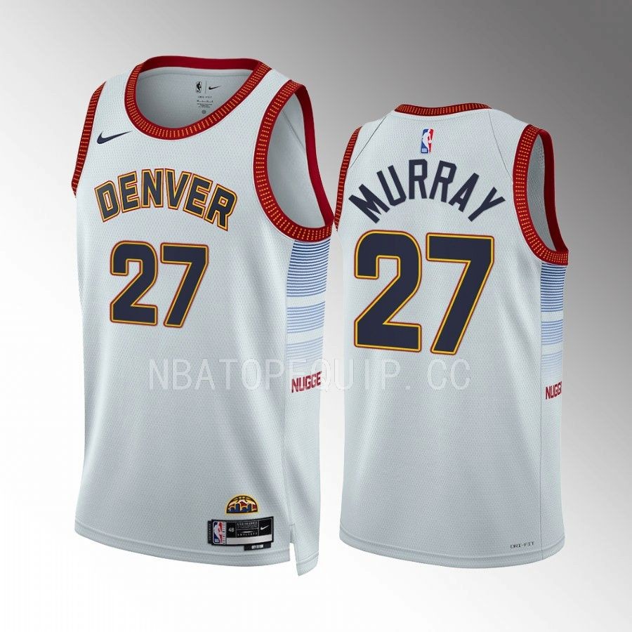 Jamal Murray Denver Nuggets White #27 City Edition Jersey Swingman