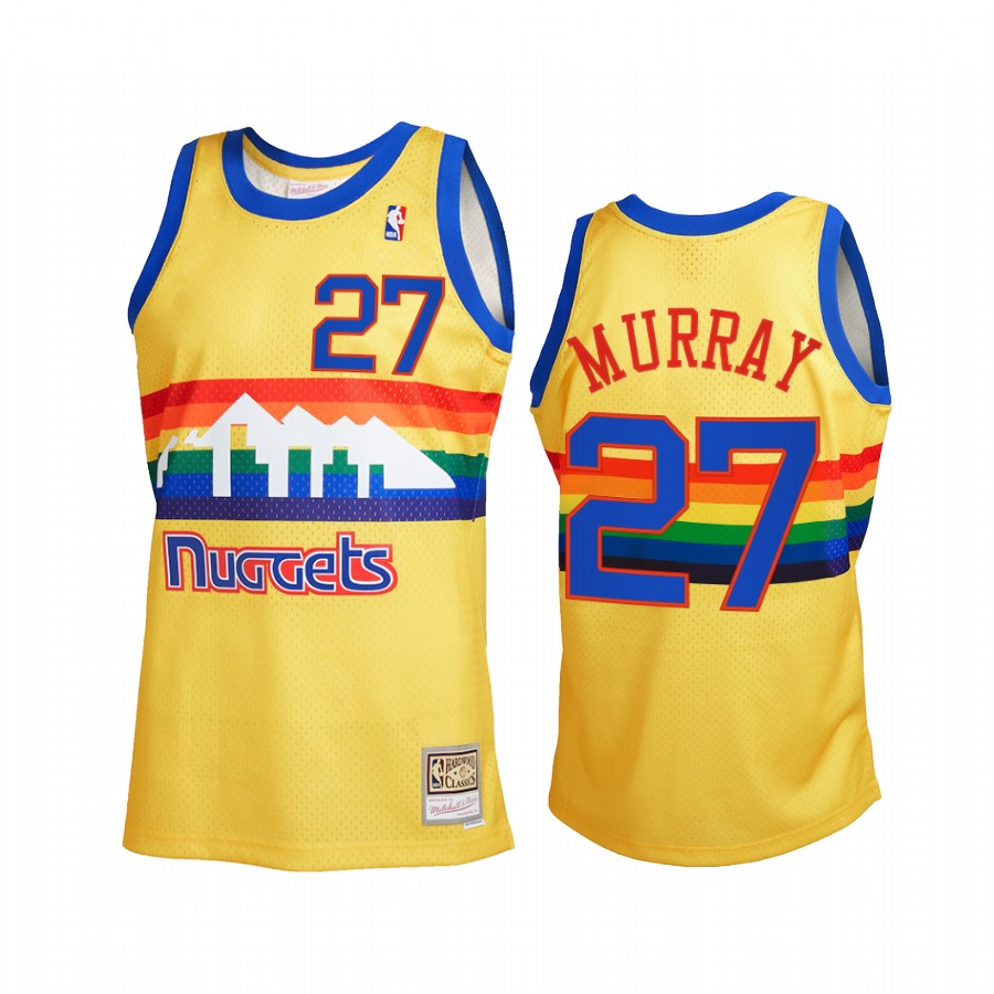 Jamal Murray 27 Denver Nuggets Reload 2.0 Gold Jersey Throwback