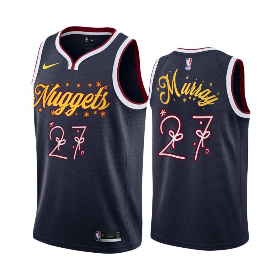 Jamal Murray Denver Nuggets Christmas Night Navy Jersey Festive Special Edition