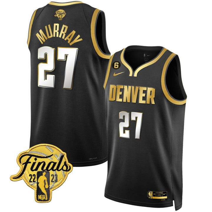 Jamal Murray Denver Nuggets Finals Patch Collection Black Limited Jersey - All Stitched