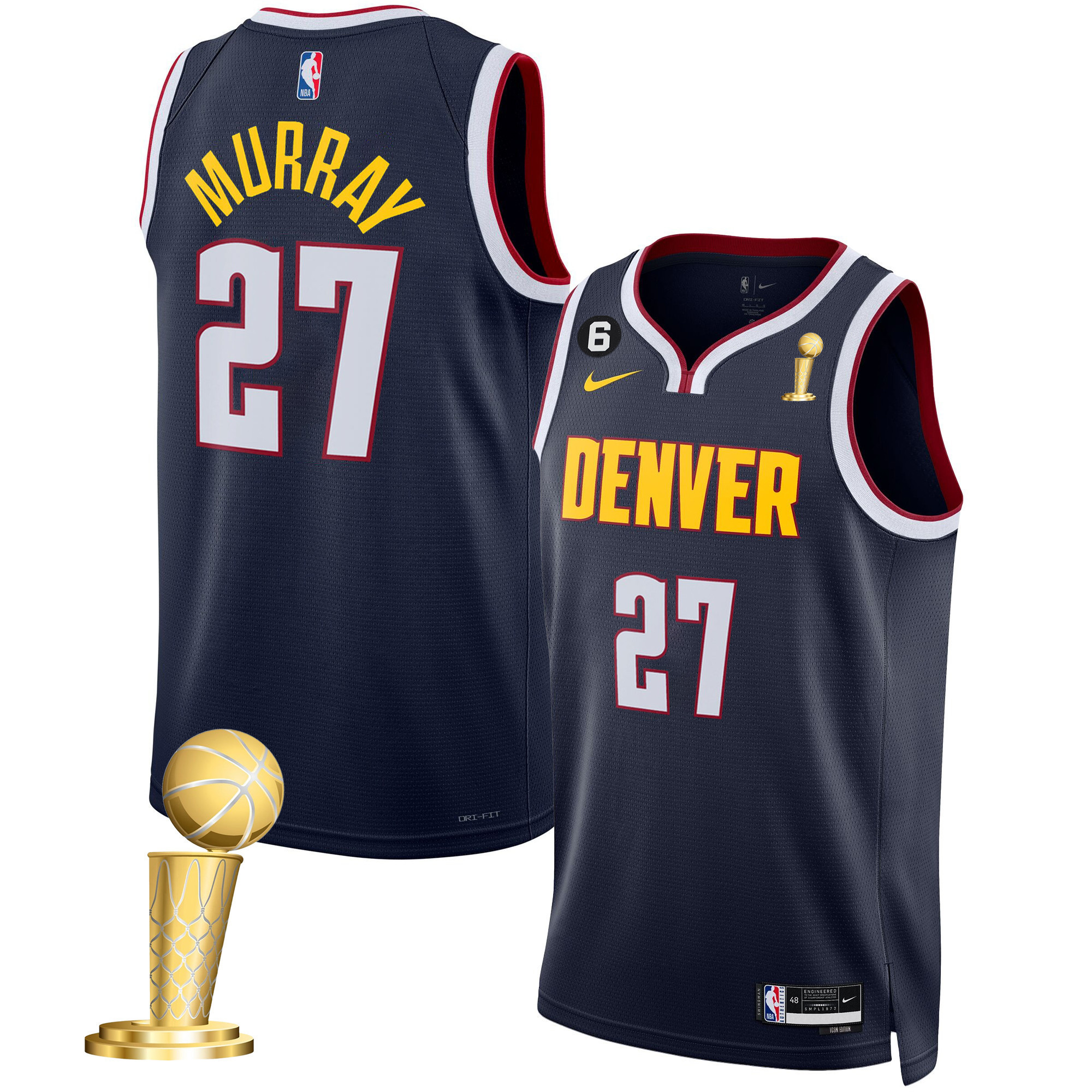 Jamal Murray Youth's Denver Nuggets Champions Collection Icon Jersey - All Stitched