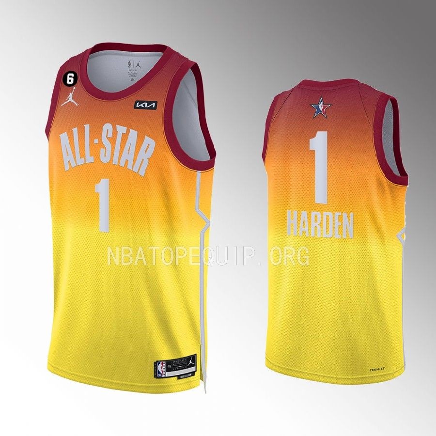 James Harden All-Star Philadelphia 76ers #1 Red Jersey Eastern Conference