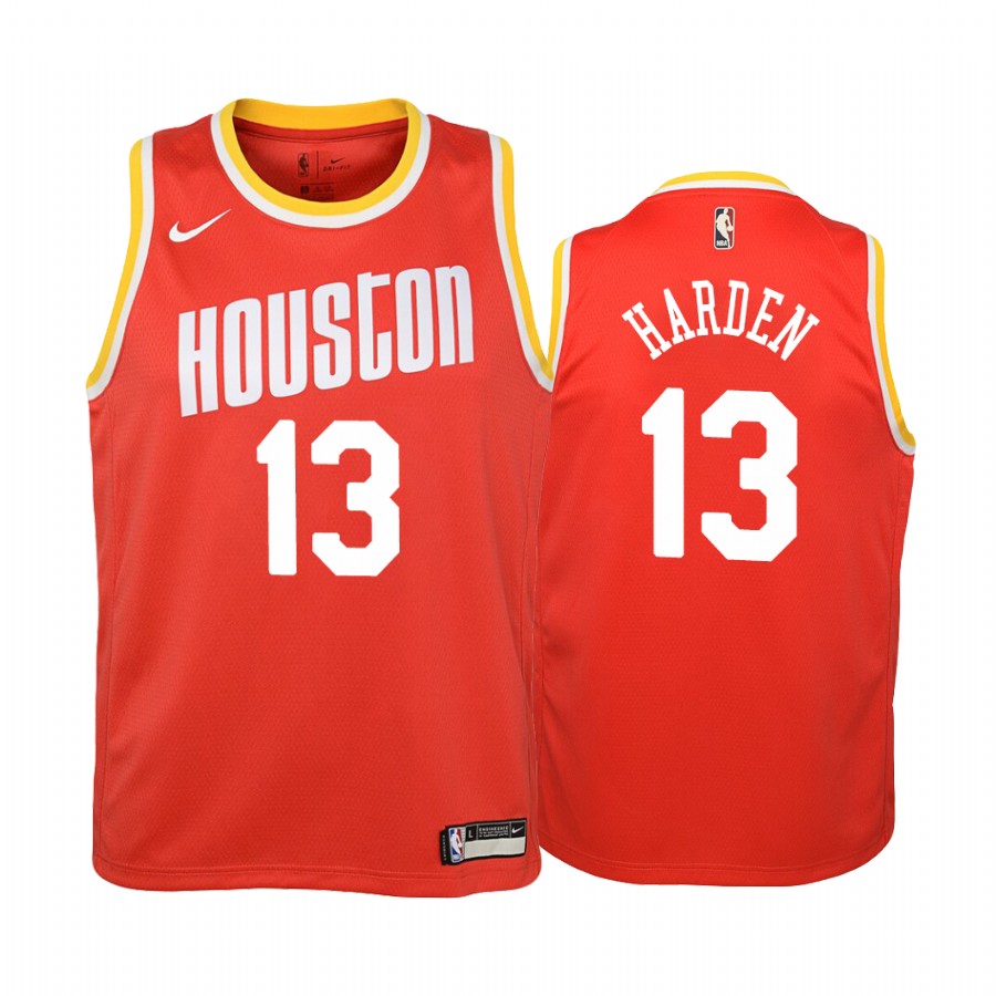 James Harden Houston Rockets Hardwood Classics Youth Jersey - Red