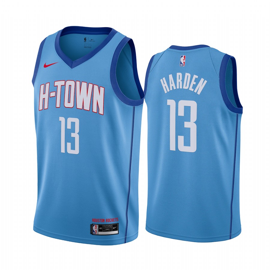 James Harden Houston Rockets  Blue City Jersey H-Town