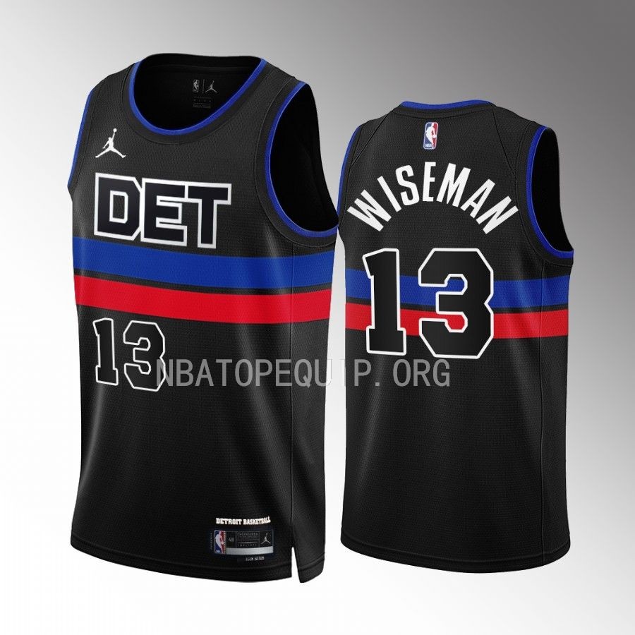 James Wiseman Detroit Pistons Black #13 Statement Edition Jersey Swingman