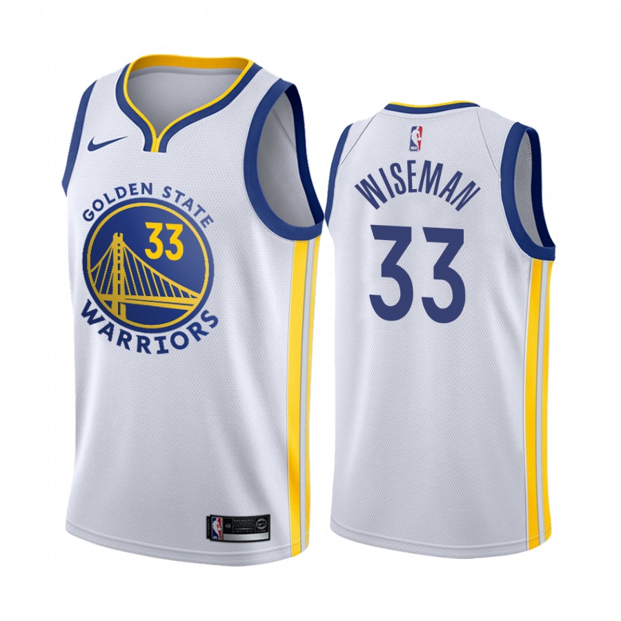 James Wiseman Golden State Warriors  White Association Jersey Draft