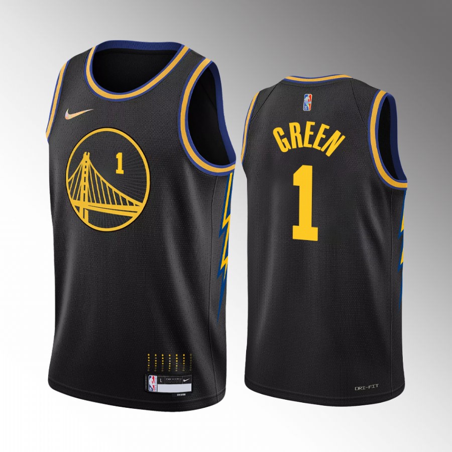 JaMychal Green #1 Golden State Warriors City Edition Black Jersey