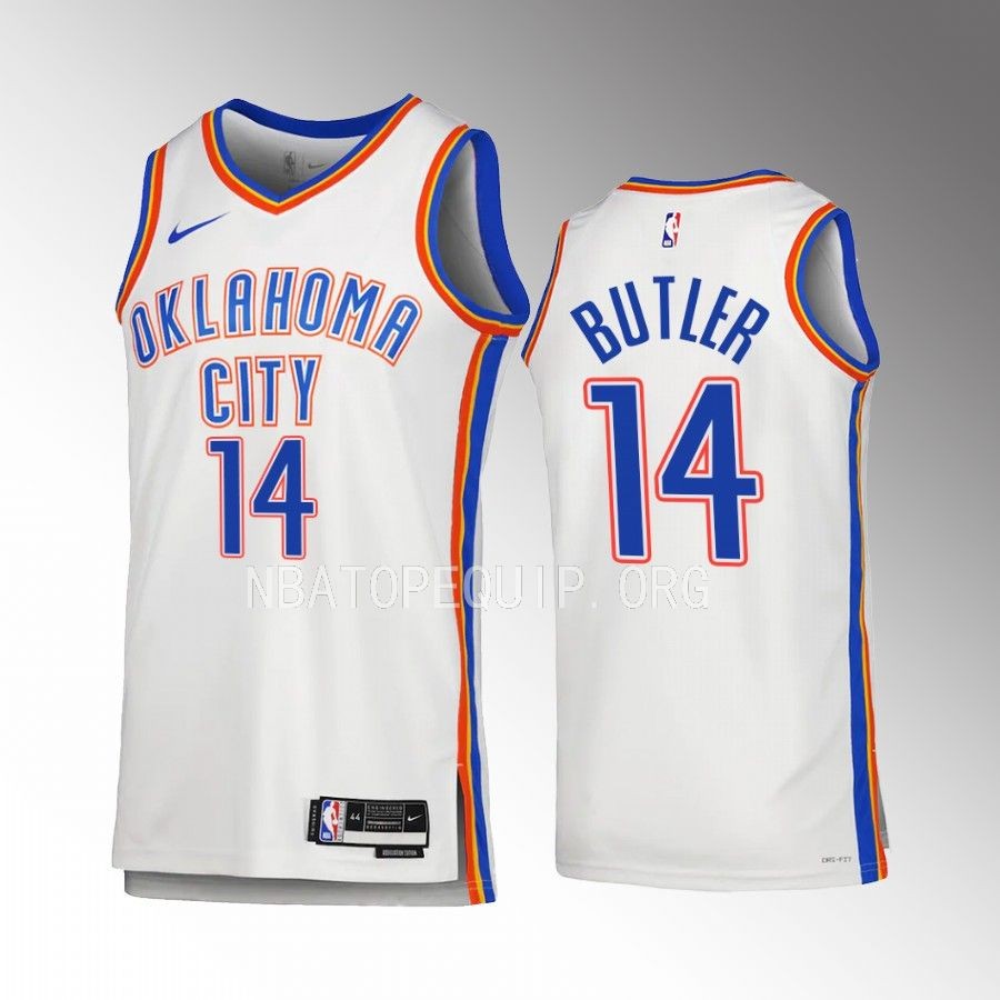 Jared Butler Oklahoma City Thunder #14 White Jersey Association Edition Swingman