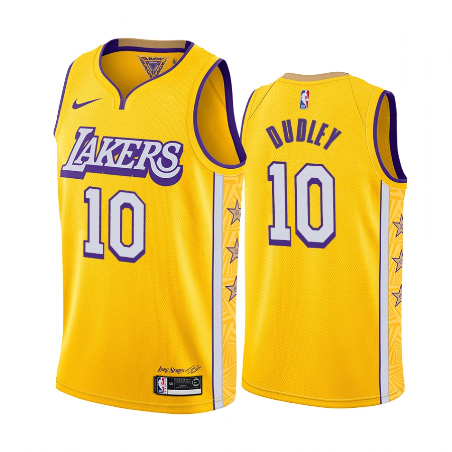 Jared Dudley Los Angeles Lakers City Edition Yellow Jersey