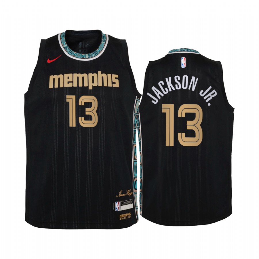 Jaren Jackson Jr. Memphis Grizzlies  City Black Youth Jersey - New Uniform