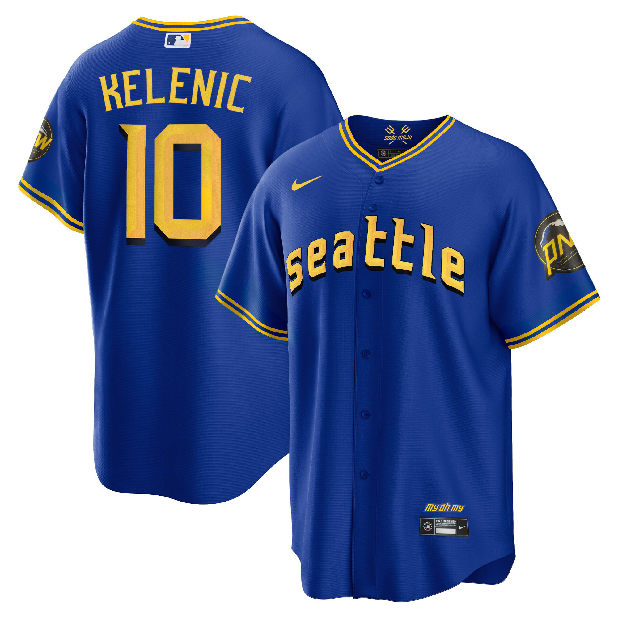 Jarred Kelenic Men's Seattle Mariners City Connect Edition Cool Base Jersey