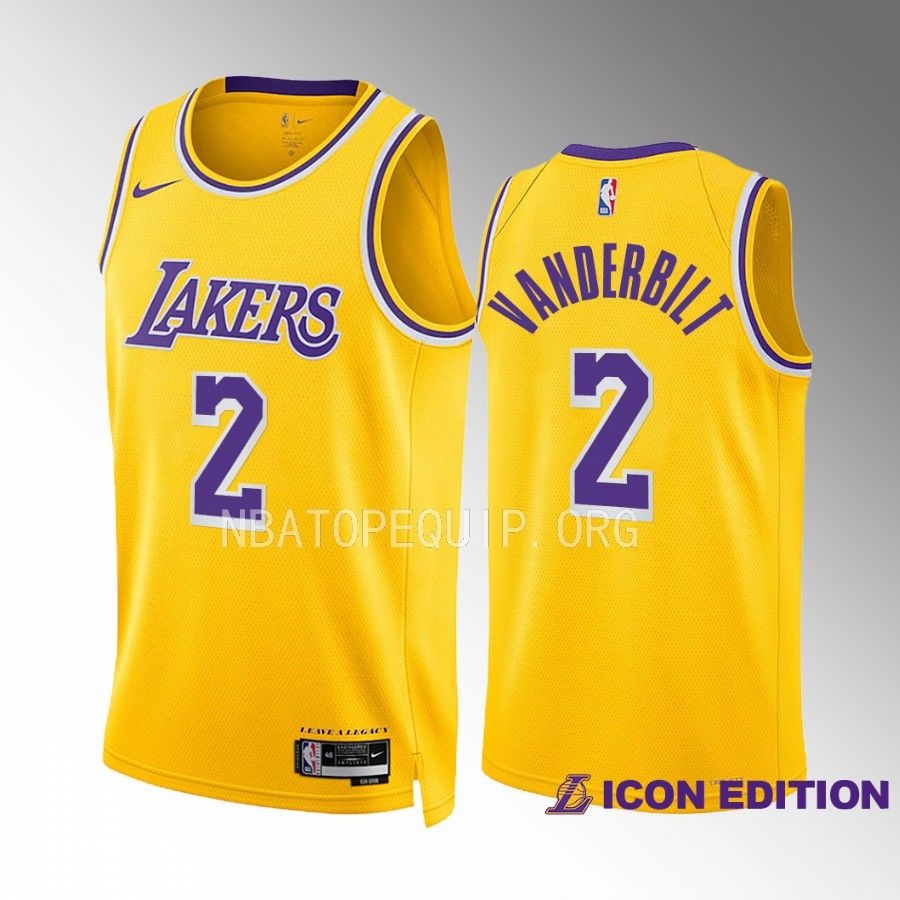 Jarred Vanderbilt Los Angeles Lakers Gold Icon Edition Men Jersey Swingman