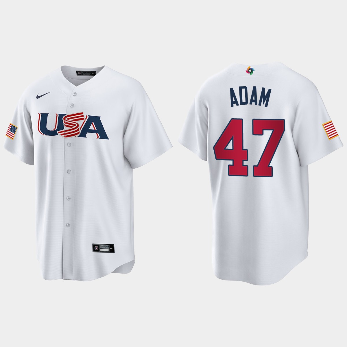 Jason Adam Tampa Bay Rays World Classic USA Jersey - White
