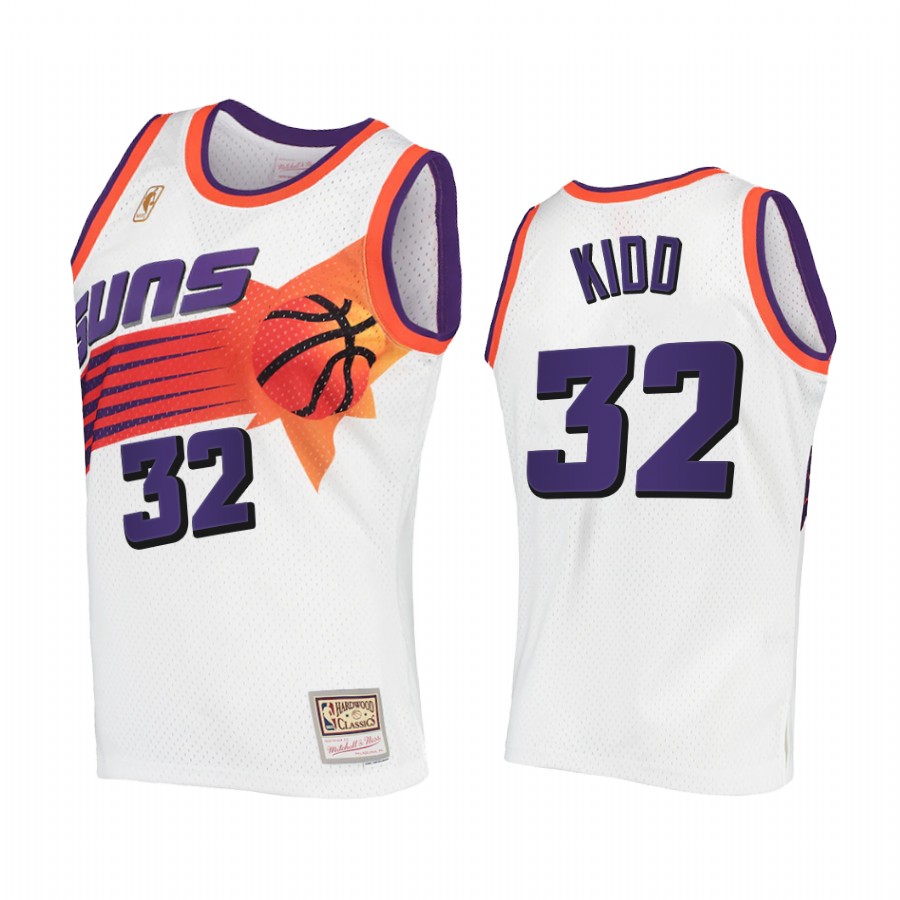 Jason Kidd #32 Phoenix Suns Hardwood Classics Jersey White