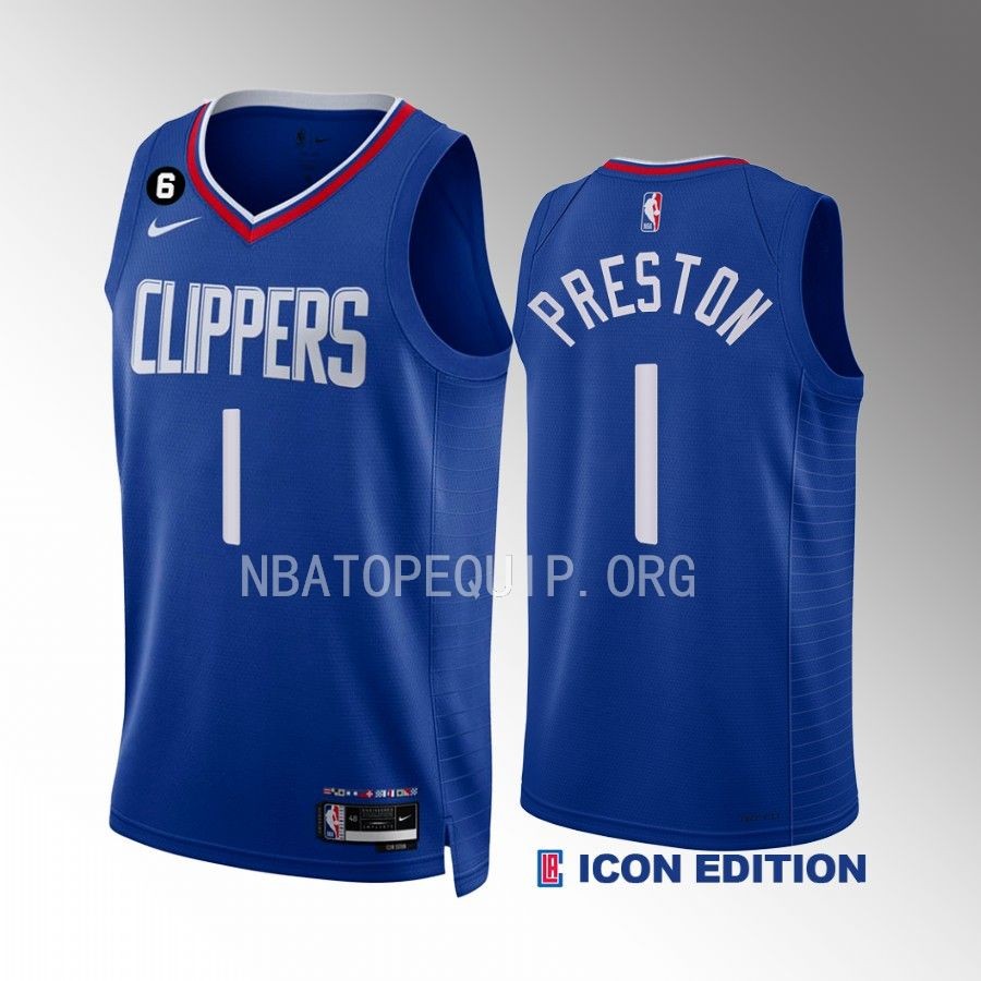 Jason Preston LA Clippers #1 Blue Jersey Icon Edition Swingman