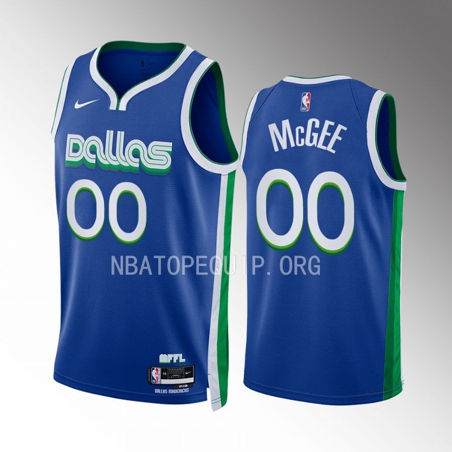 JaVale McGee Dallas Mavericks Blue #00 City Edition Jersey Swingman