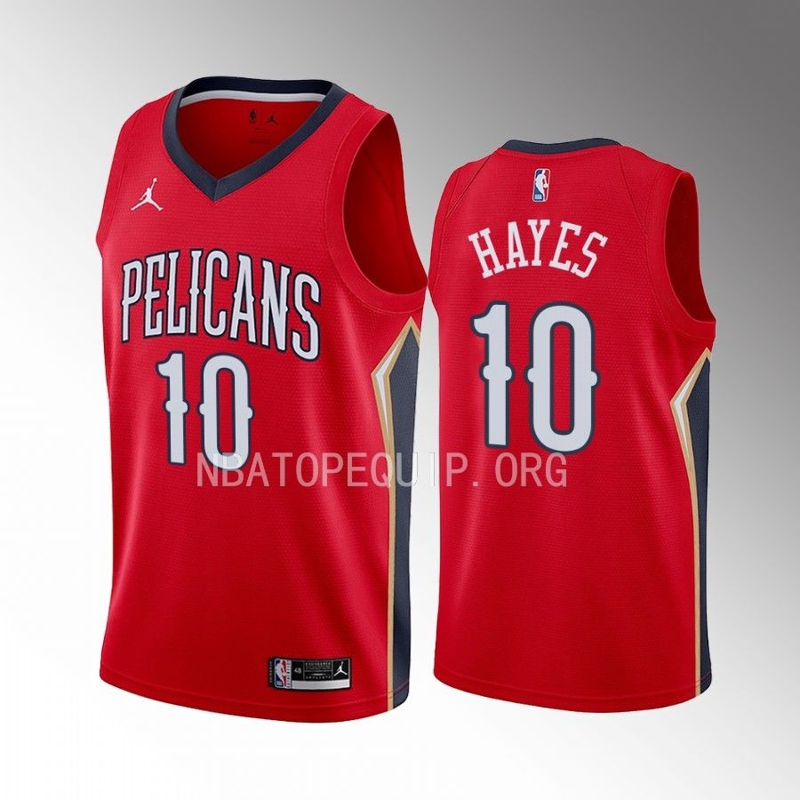 Jaxson Hayes New Orleans Pelicans #10 Red Jersey Statement Edition Swingman