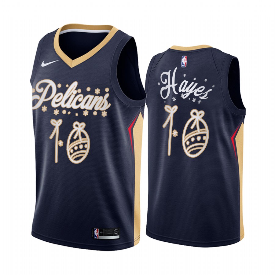 Jaxson Hayes New Orleans Pelicans Christmas Night Navy Jersey Festive Special Edition