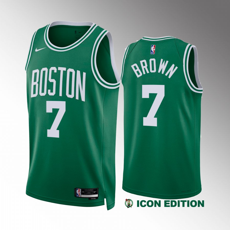 Jaylen Brown Boston Celtics Green #7 Icon Edition Jersey Swingman