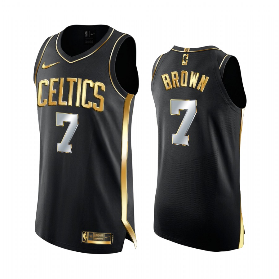 Jaylen Brown Boston Celtics Black Golden  Jersey Limited Edition