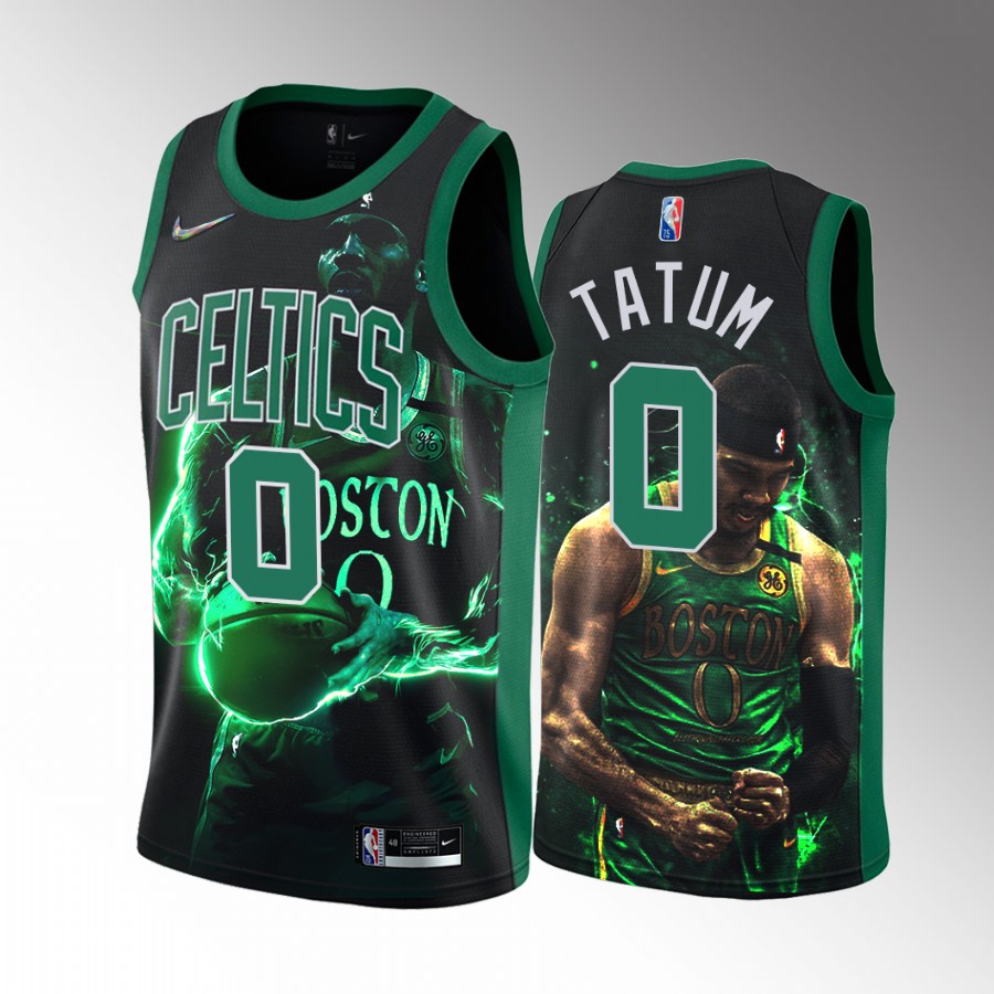Jayson Tatum  All- 1st Team Boston Celtics #0 Black Jersey Highlights
