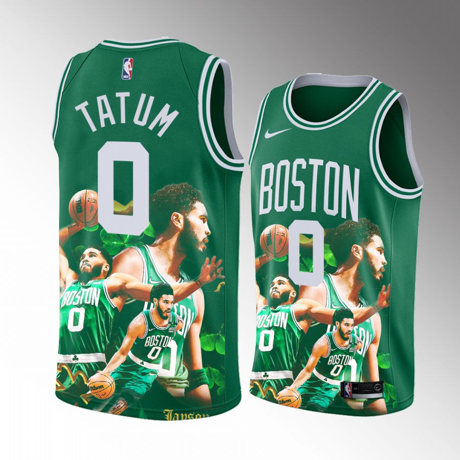 Jayson Tatum  All- 1st Team Boston Celtics #0 Green Jersey Special