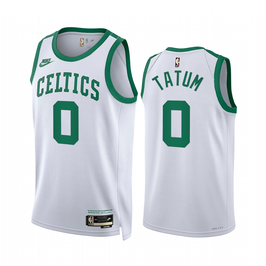 Jayson Tatum Boston Celtics  Classic Edition White #0 Jersey Year Zero