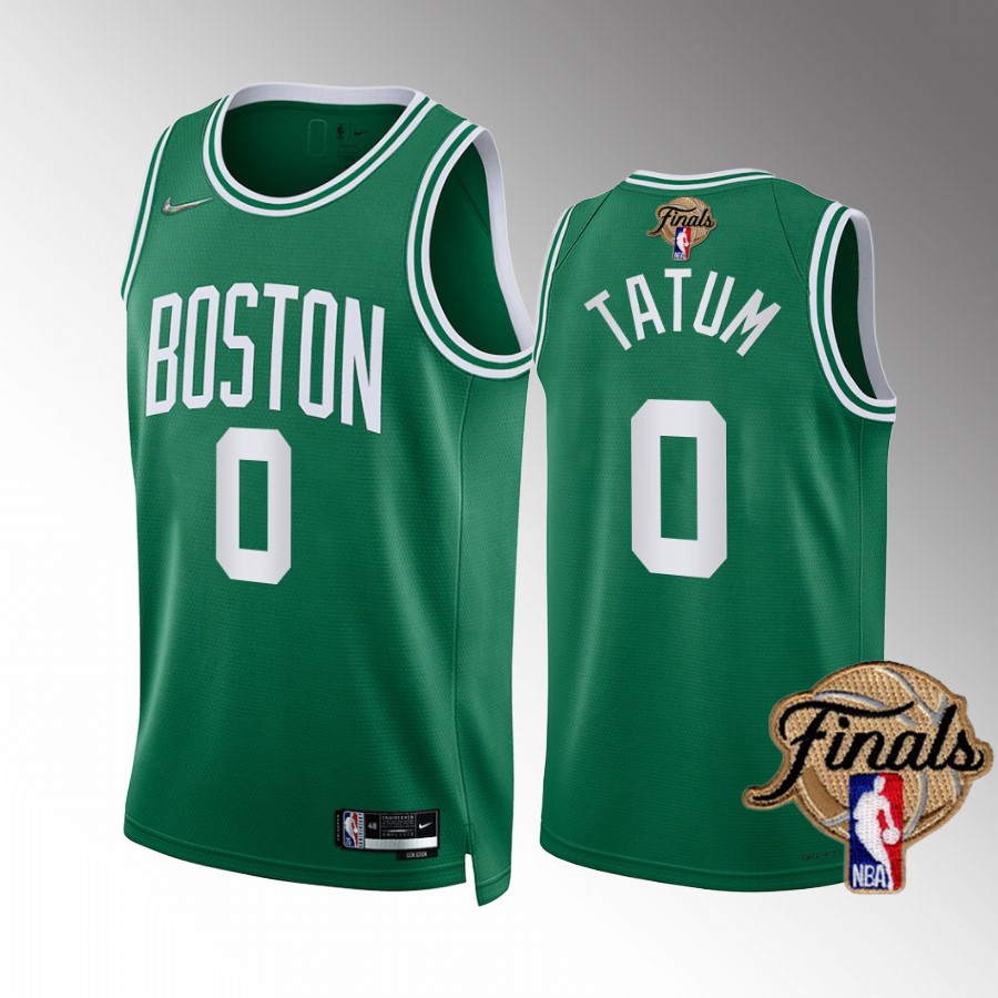 Jayson Tatum Boston Celtics Finals Jersey Green #0 Icon vs Dub