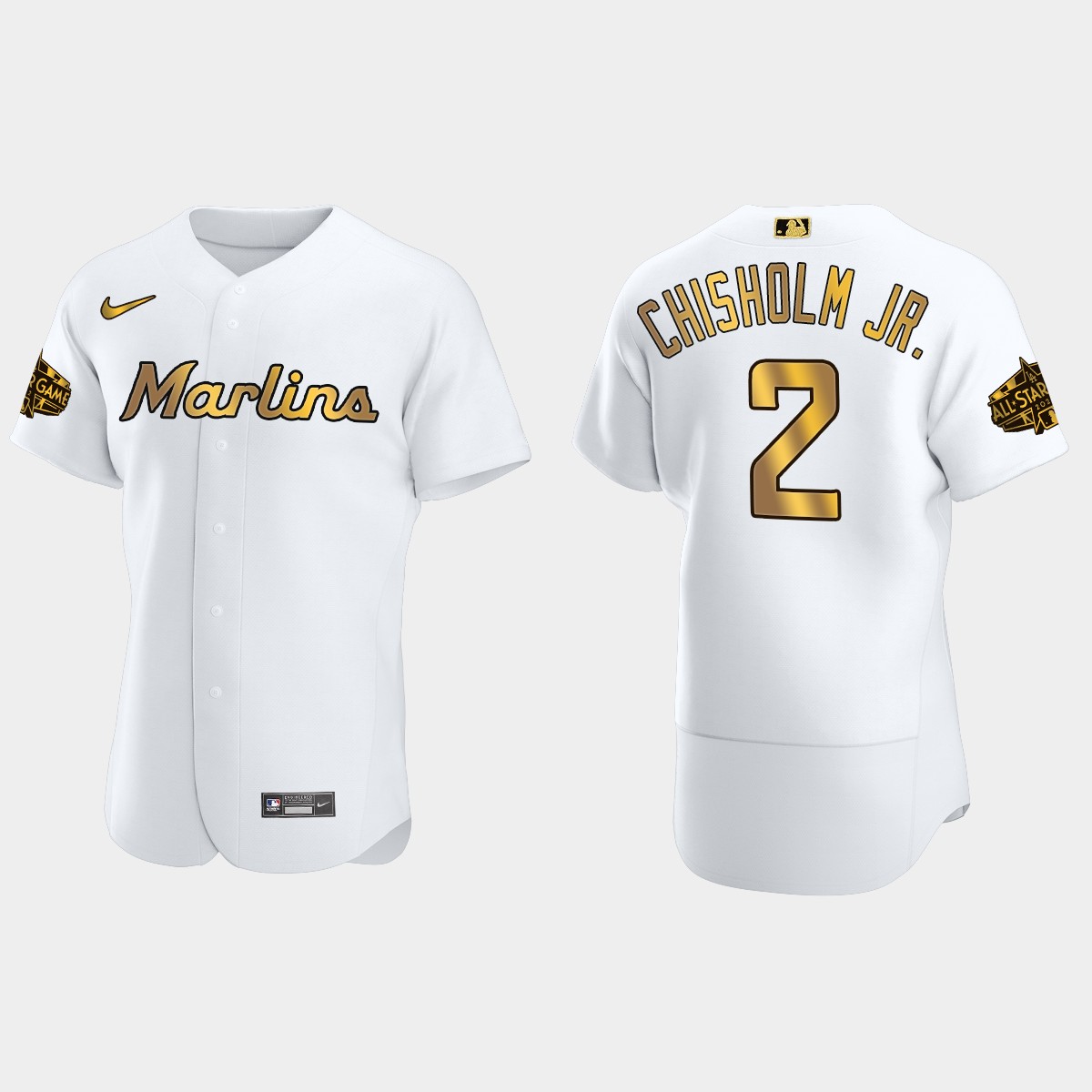Jazz Chisholm Jr. Miami Marlins All-Star Game Jersey - White Gold