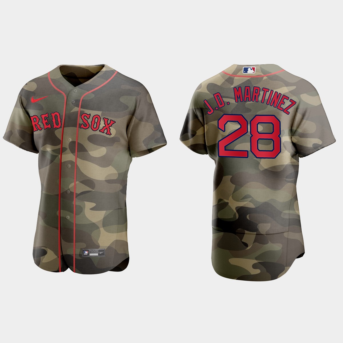 J.D. Martinez Boston Red Sox National Armed Forces Day Jersey - Camo