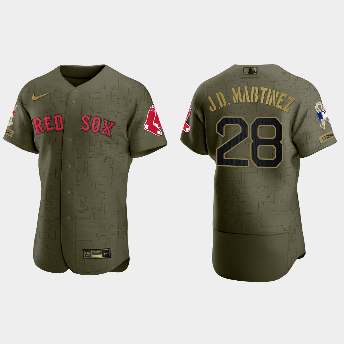 J.D. Martinez Boston Red Sox Salute to Service Digital Camo Jersey - Green
