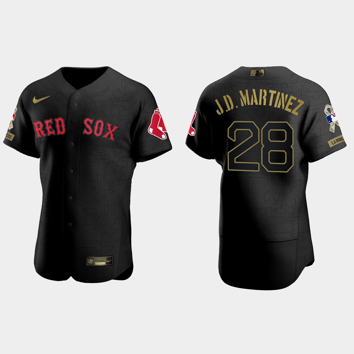 J.D. Martinez Boston Red Sox Salute to Service Jersey - All Black