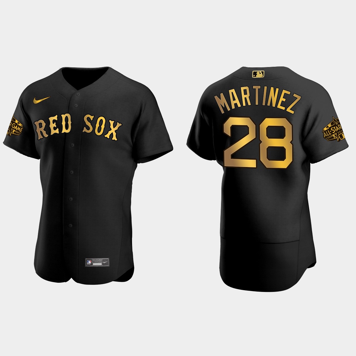 J.D. Martinez Boston Red Sox All-Star Main Logo Jersey - Black