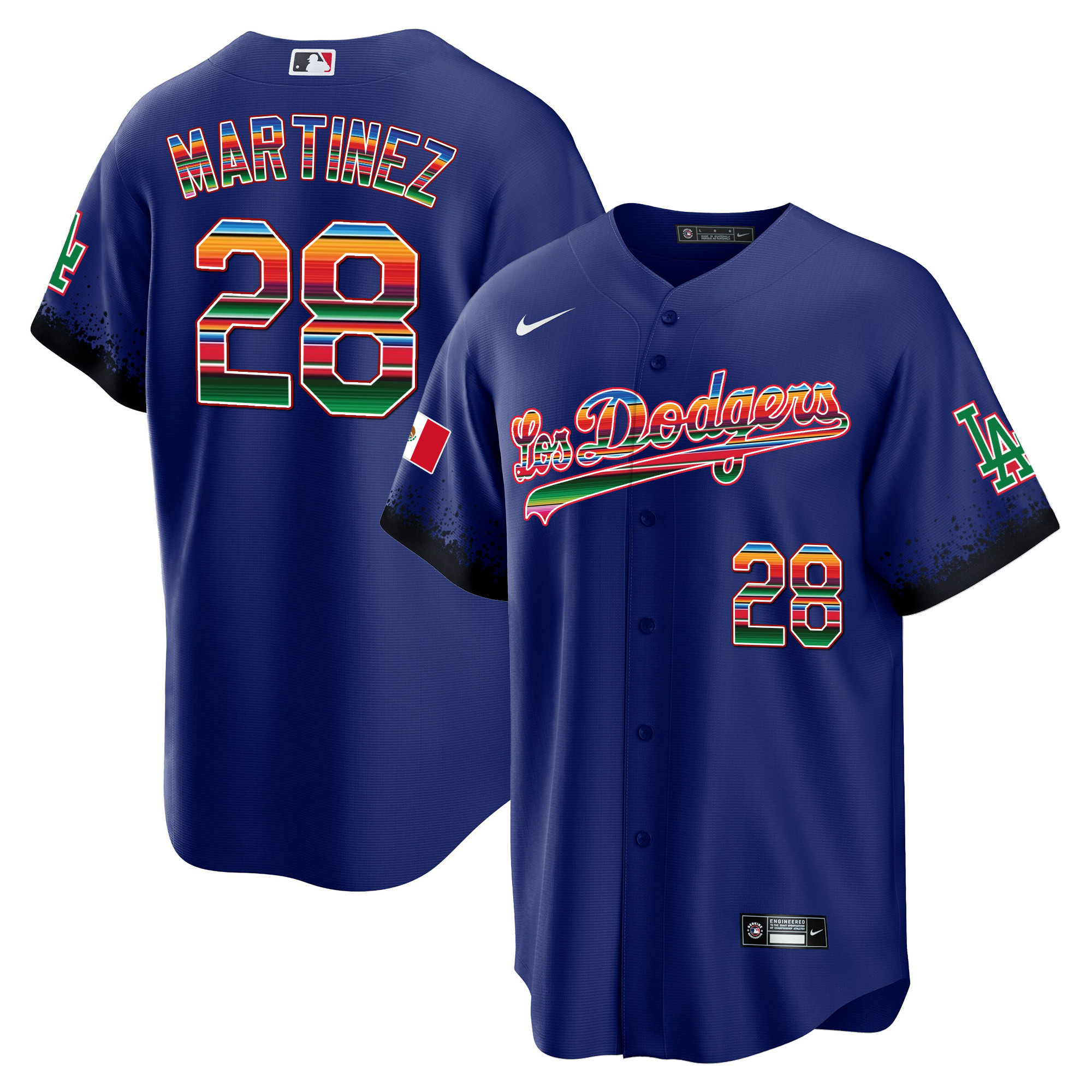J.D. Martinez Men's Los Angeles Dodgers Mexico Cool Base City Connect Limited Royal Jersey