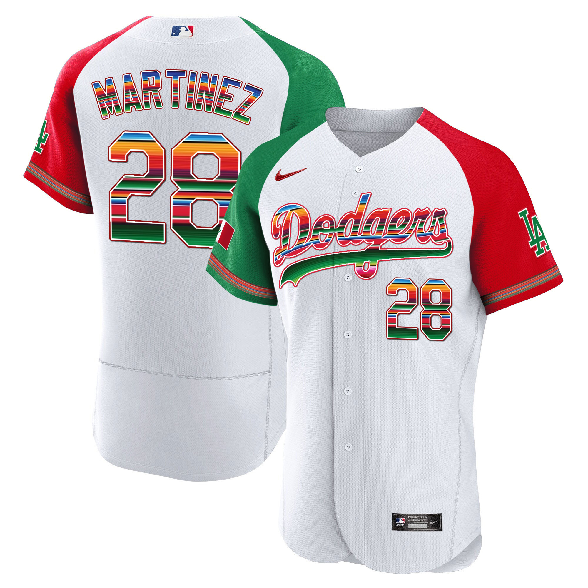 J.D. Martinez Men's Los Angeles Dodgers Mexico Flex Base Limited Alternate Jersey